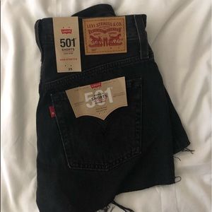 NWT Levi’s 501 Original Black Denim Shorts
